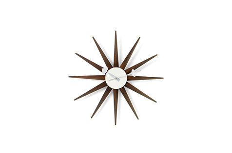 Vitra, Sunbust Clock, Nussbaum