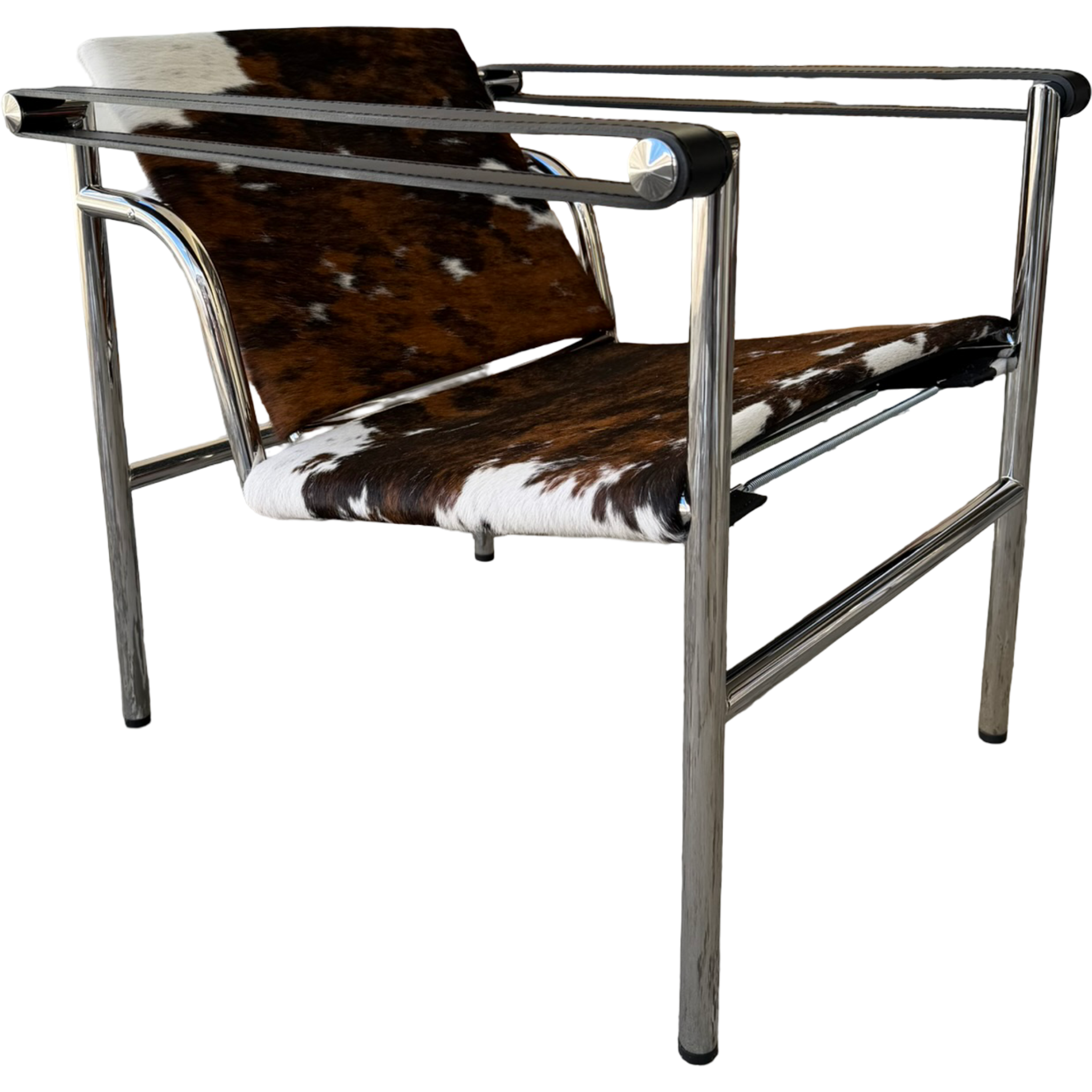 Cassina, LC1 Fauteuil dossier basculant – Verchromt, Tricolor Fell