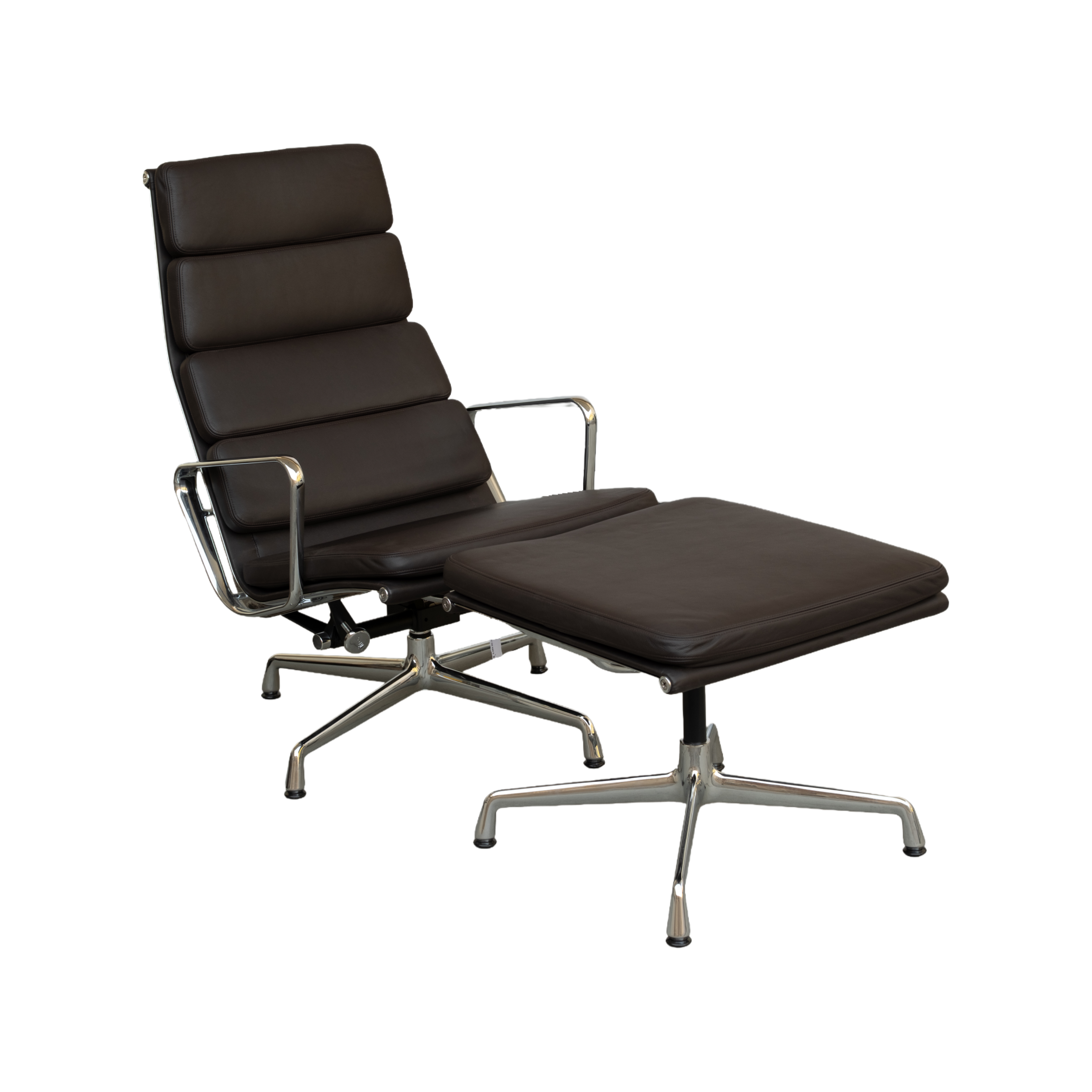 Vitra, Soft Pad Chair EA 222 mit Hocker EA 223