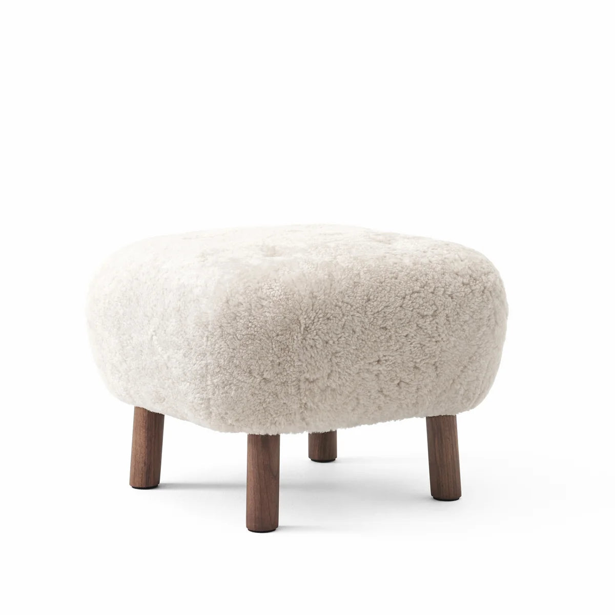 &Tradition – Pouf ATD1 Sheepskin Moonlight / Walnuss geölt